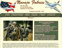 Tablet Screenshot of navajo-fabrics.com